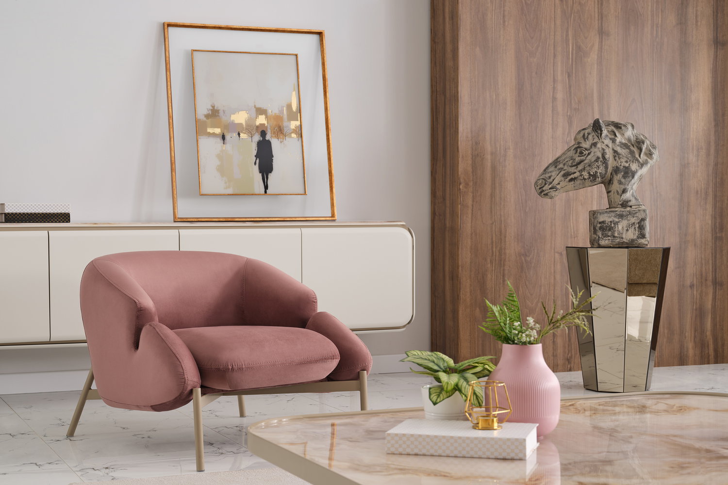 Dunlop 1er Sofa in Rosa - Kompakt, Stilvoll und Bequem