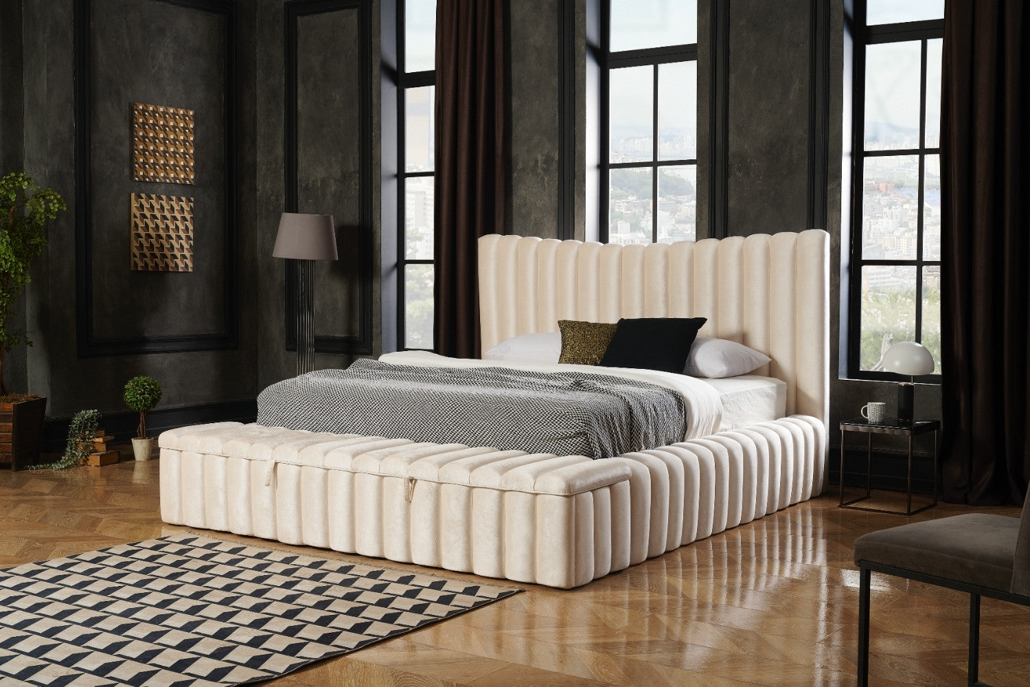 bett 200x200 mit aufbewahrung Onyx Boxspringbett 200x200