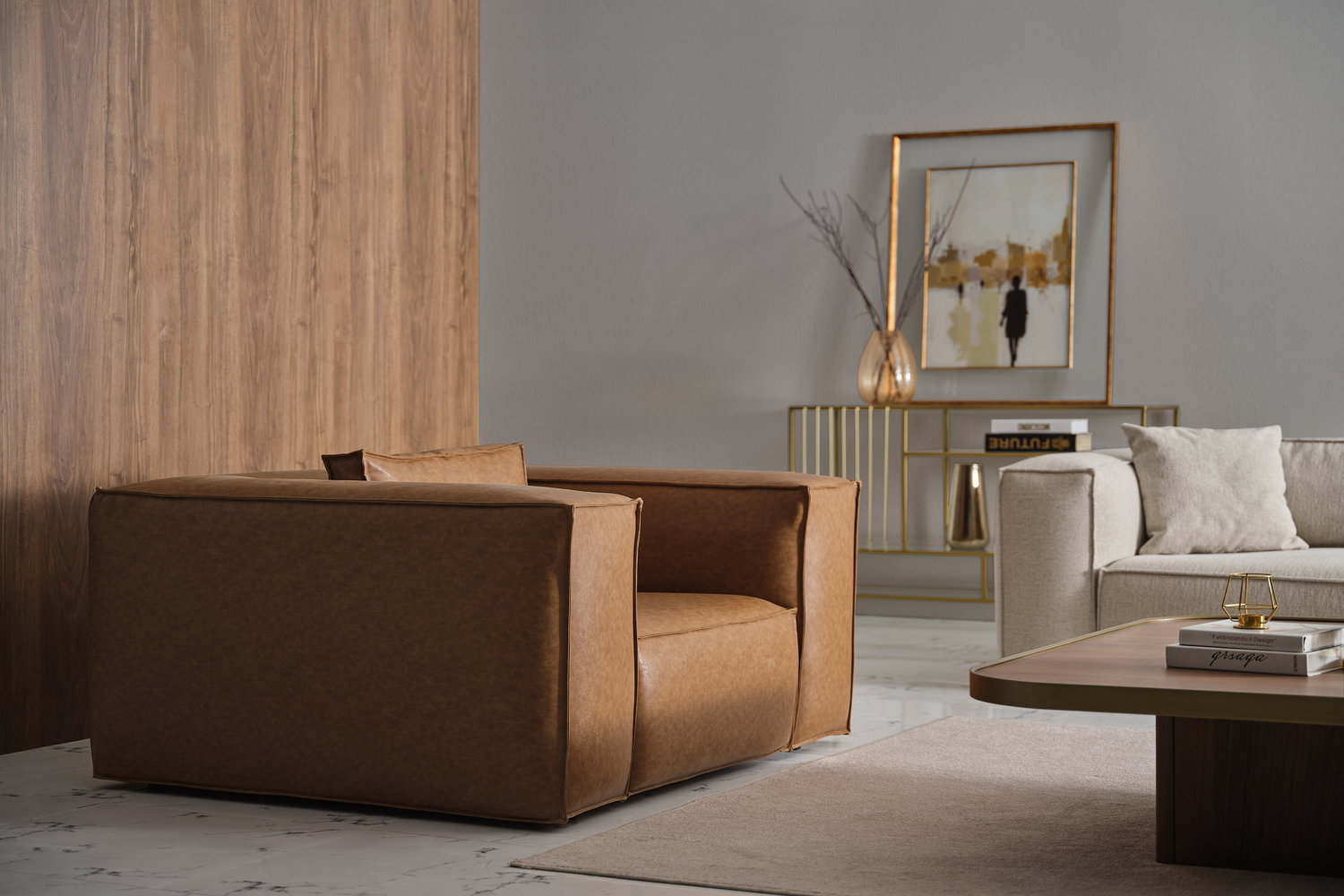Trend 1er Sofa in Braun