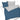 Mia silber/marine Satin 65x100 cm - 1089349