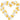 Partydeco Ballon Girlande Herz weiss-gold - 1330470
