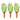 Scheurich Bördy S, 3er Set, Grün, 90 ml - 1660334