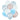 Partydeco Ballon Set blautöne - 1745080
