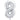 Partydeco Folienballon Zahl 8 gross - 1791907