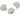 Gardinia Ersatzset Bediengriffe, Weiss - 1897586