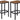 Vasagle Barhocker, 2er Set, Eckig