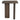 Beistelltisch Castello Smoked charchoal oak top