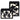 Aufbewahrungsbox Rae black/white (Set of 2)