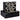 Aufbewahrungsbox Lux black/white (Set of 2)