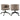 Esszimmerstuhl Rochenne mocca linear swivel on wheels