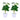 relaxdays Kunstpflanze Monstera 2er Set
