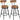 Vasagle Barhocker, 2er Set, Braun-Schwarz