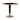 Bistrotisch Can Roca square black 70x70 (Black/gold)