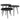Couchtisch Oxford set von 3 (Black)