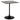 Bistrotisch Carlten schwarz quadratisch (Black)
