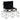 Aufbewahrungsbox Silas black/white small