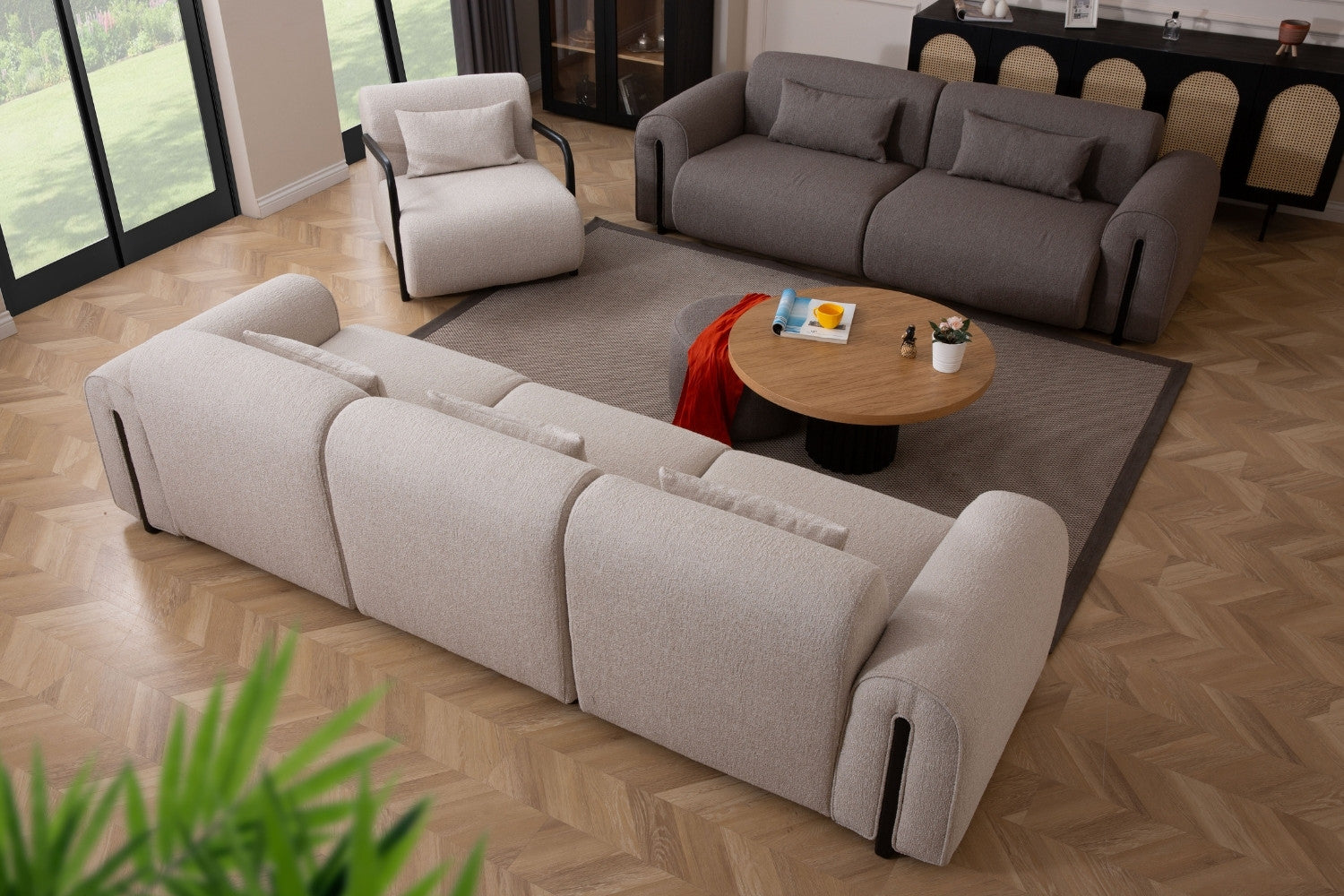 Roma 1er Sofa in Creme